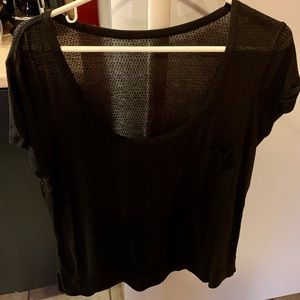 Lululemon black pocket tee sz 8